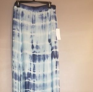Long tie die skirt